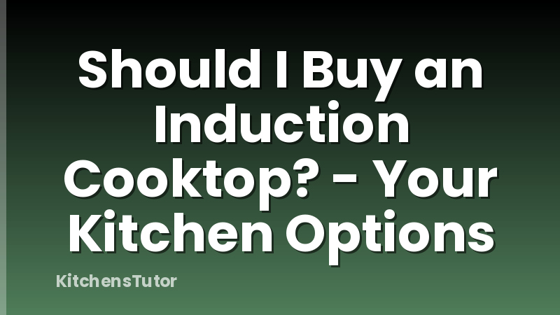 Should I Buy an Induction Cooktop? - Your Kitchen Options