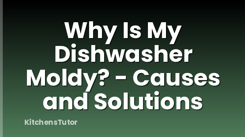 Why Is My Dishwasher Moldy? - Causes and Solutions